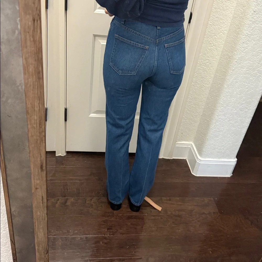 NEW NWT REFORMATION Cynthia Button Fly High Rise Straight Jeans in Zenia size 24
